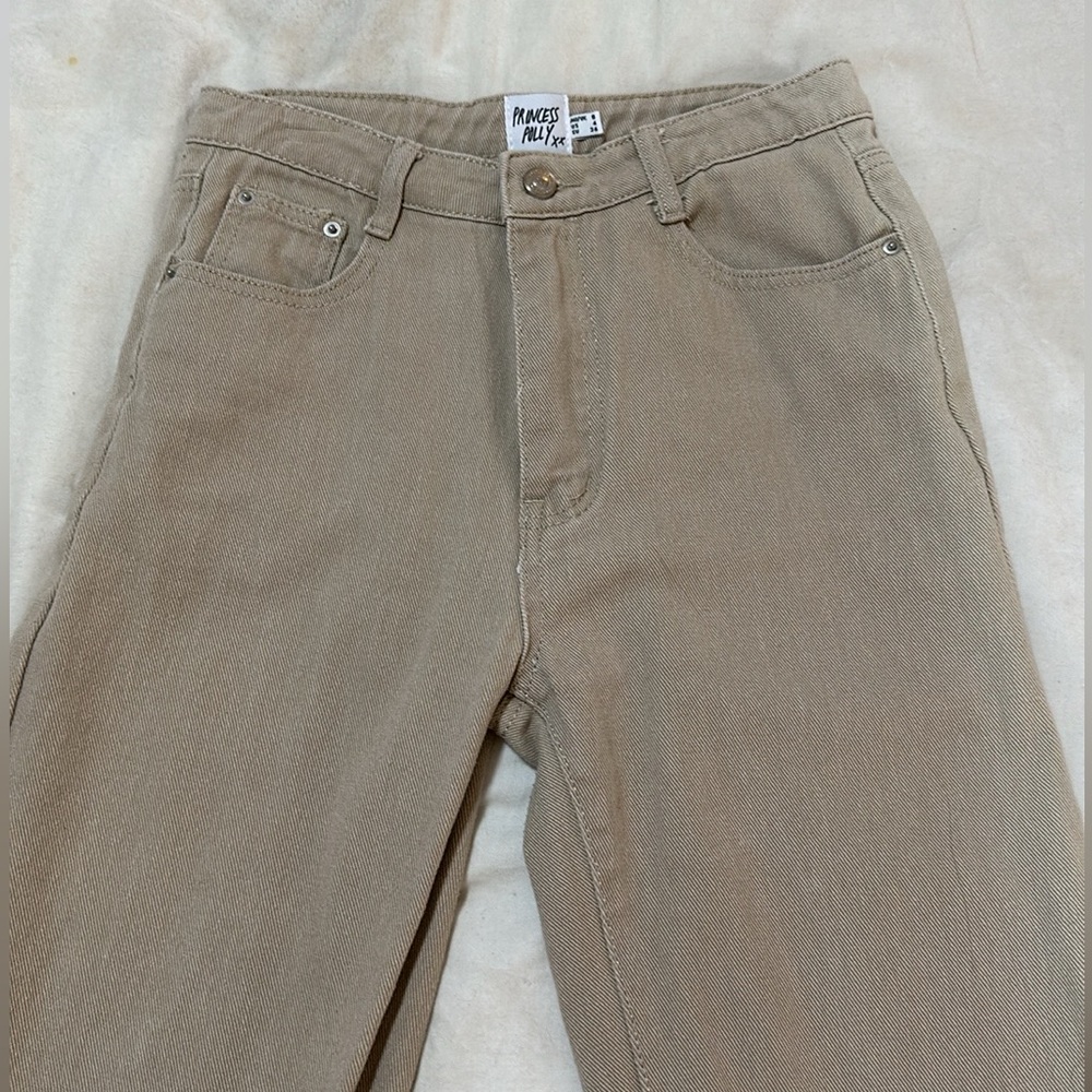 Princess Polly khaki denim jeans